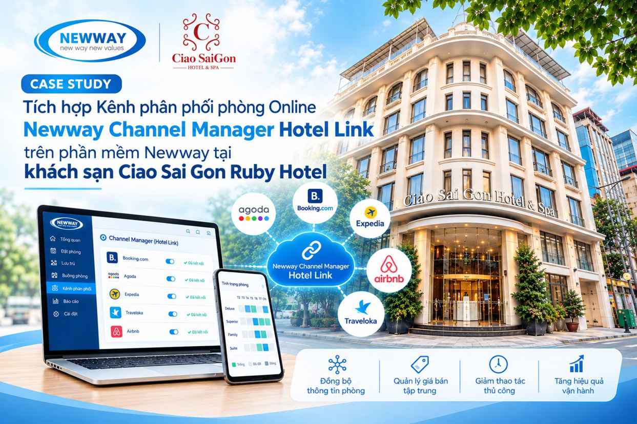 Ciao Sai Gon Ruby Hotel tích hợp Channel Manager Hotel Link
